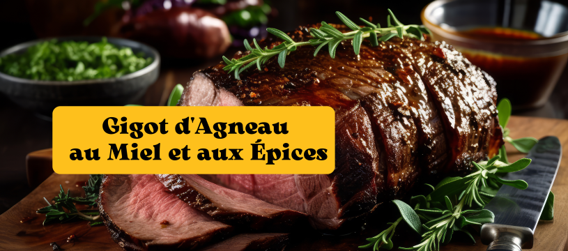 Gigot d'agneau au miel et aux épices (4 personnes)