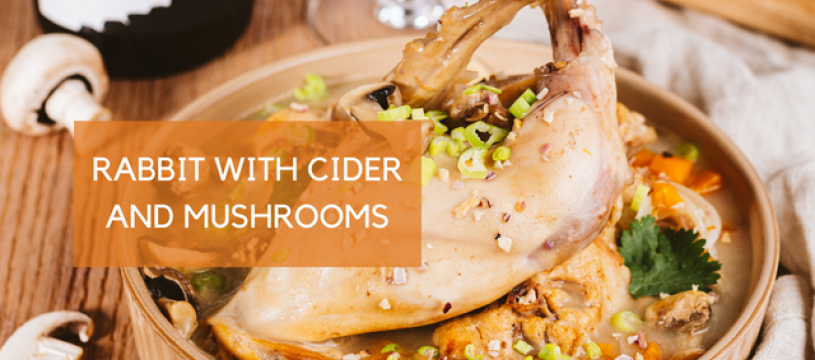 Rabbit with cider and mushrooms