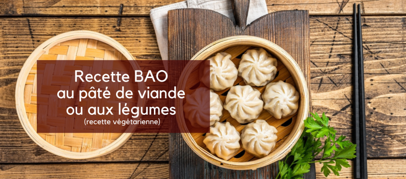 BAO with meat or vegetable pâté (vegetarian recipe)