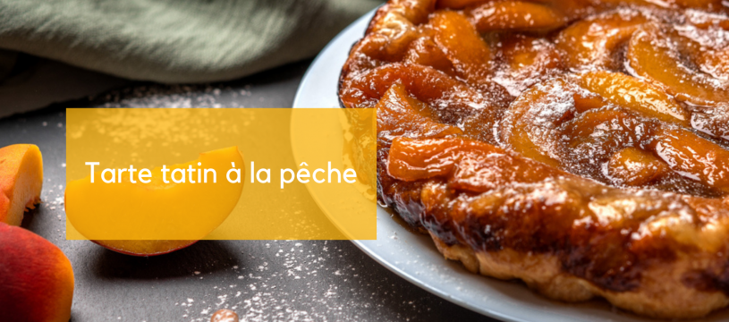 Peach tart tatin