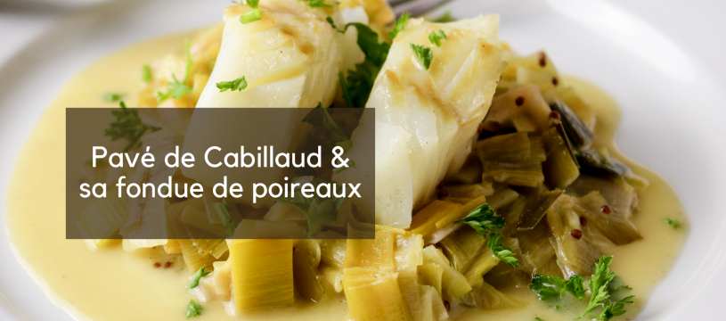 Cod steak and its leek fondue 