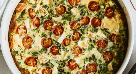 Fritata tomatoes basil